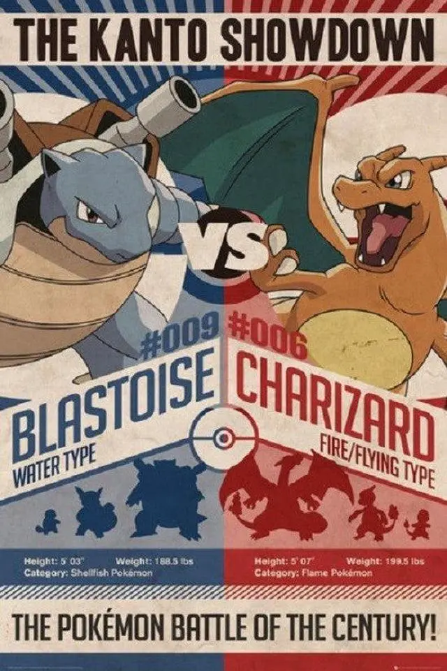 Main image of Pokemon - Red Vs Blue Poster Print (24 X 36)