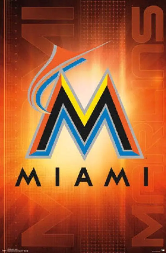 Main image of Miami Marlins - Logo 16 Poster Print (22 x 34)