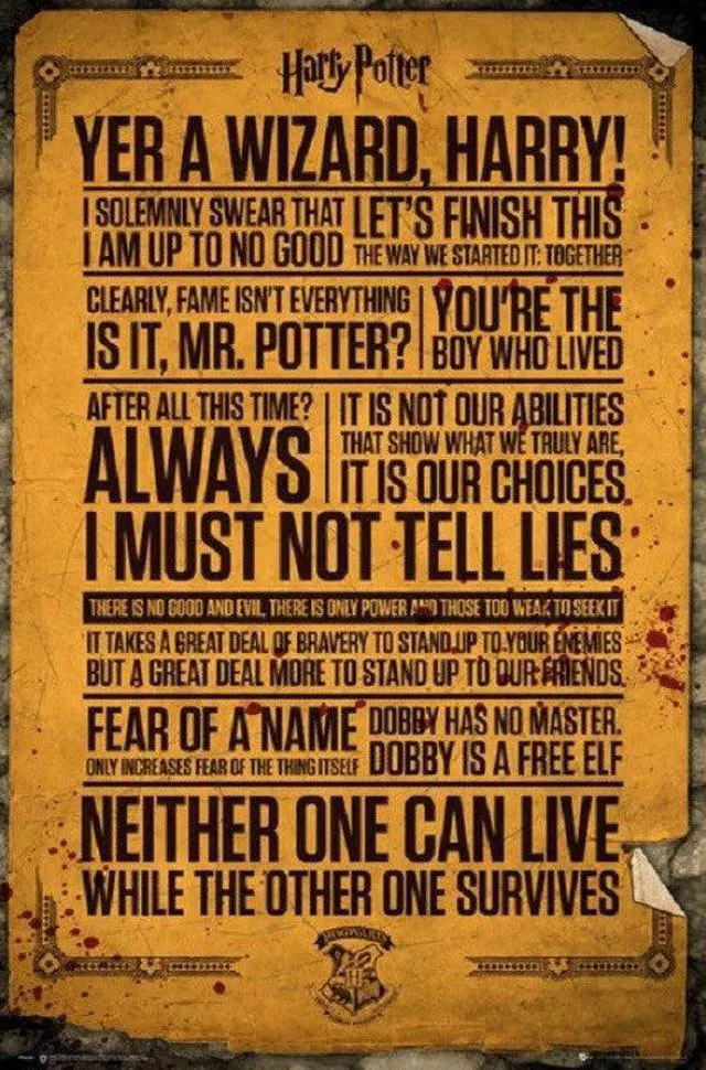 Main image of Harry Potter Quotes Poster Print By (24 X 36)