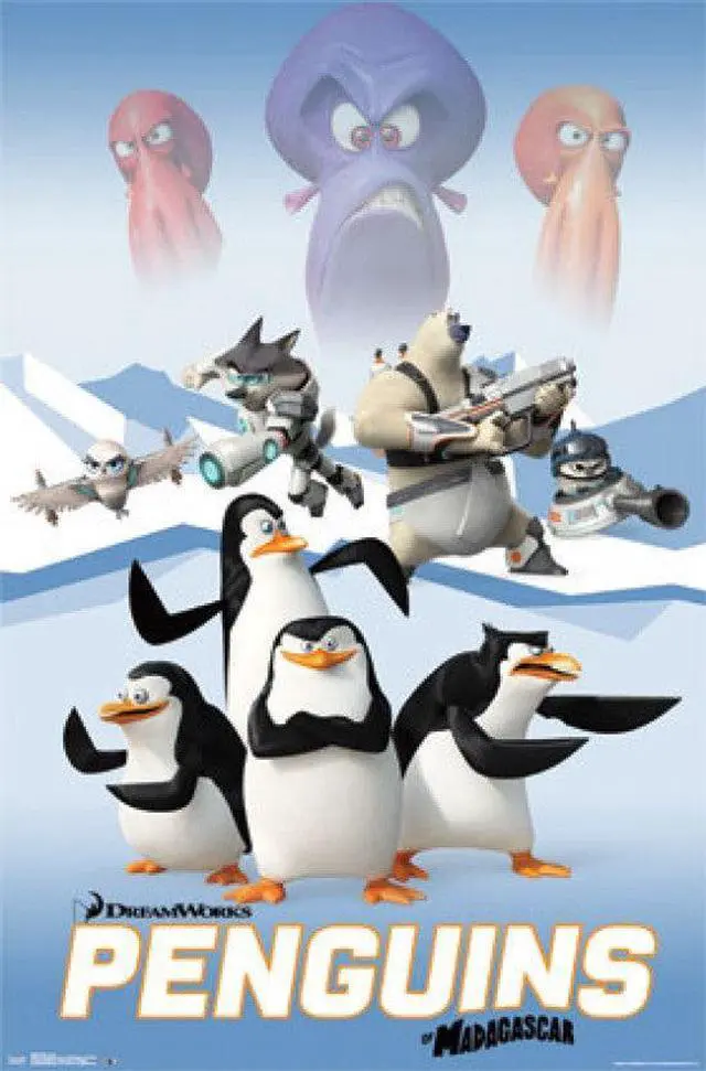 Main image of Penguins of Madagascar - Cast Poster Print (24 x 36)