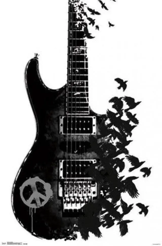 Main image of Crow Guitar Poster Print (22 x 34)