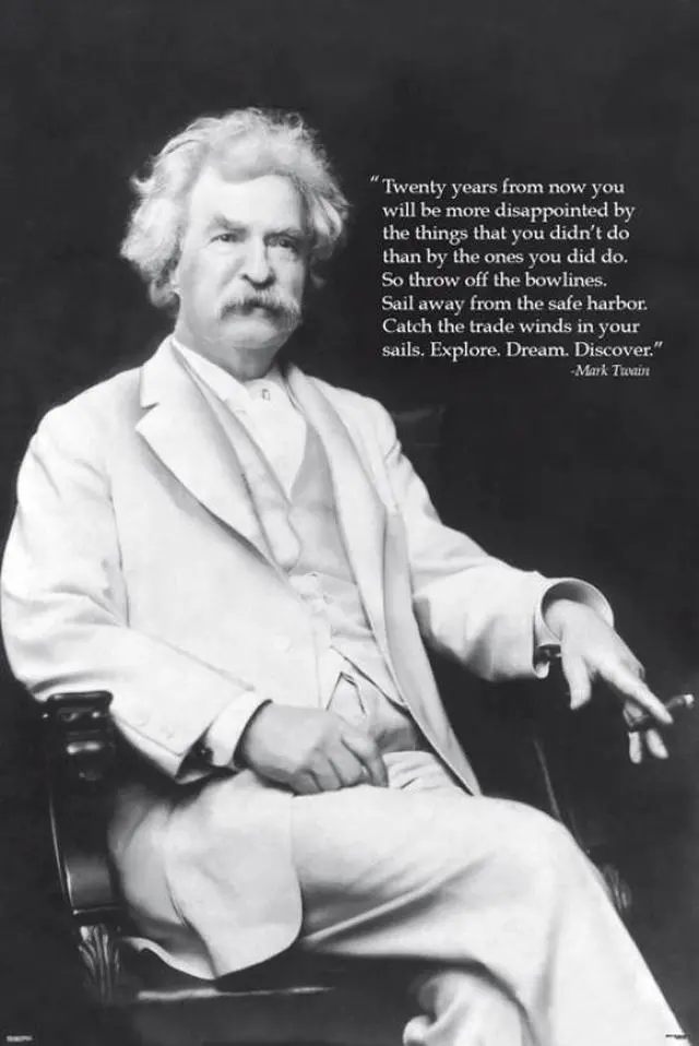 Main image of Mark Twain - Discover Poster Print (34 x 22)