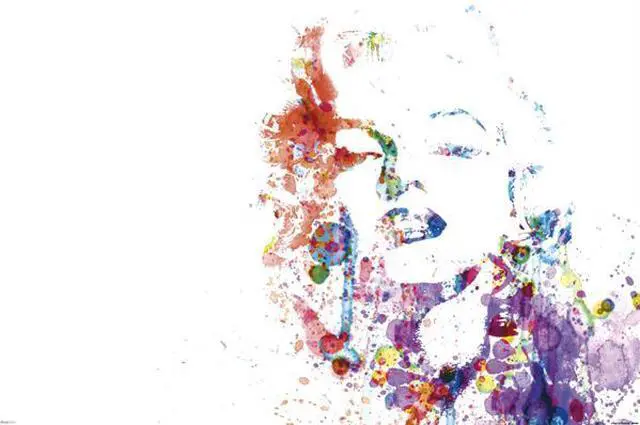 Main image of Marilyn Monroe - Paint Splatte Poster Print (34 x 22)