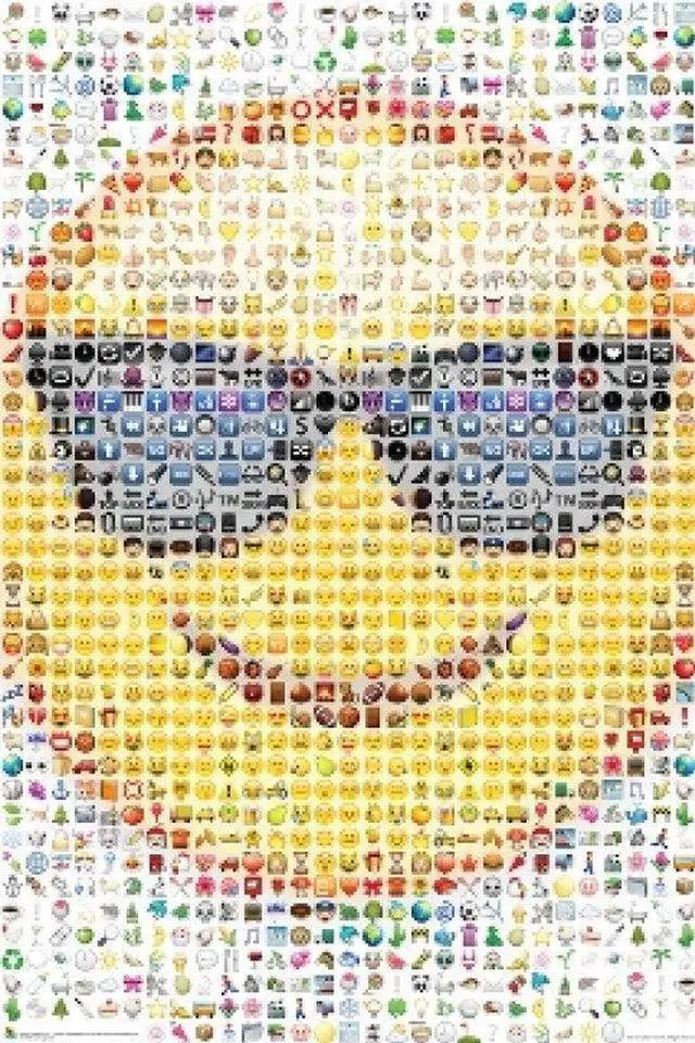 Main image of Emoji Sunglasses Mosaic Poster Print (24 X 36)