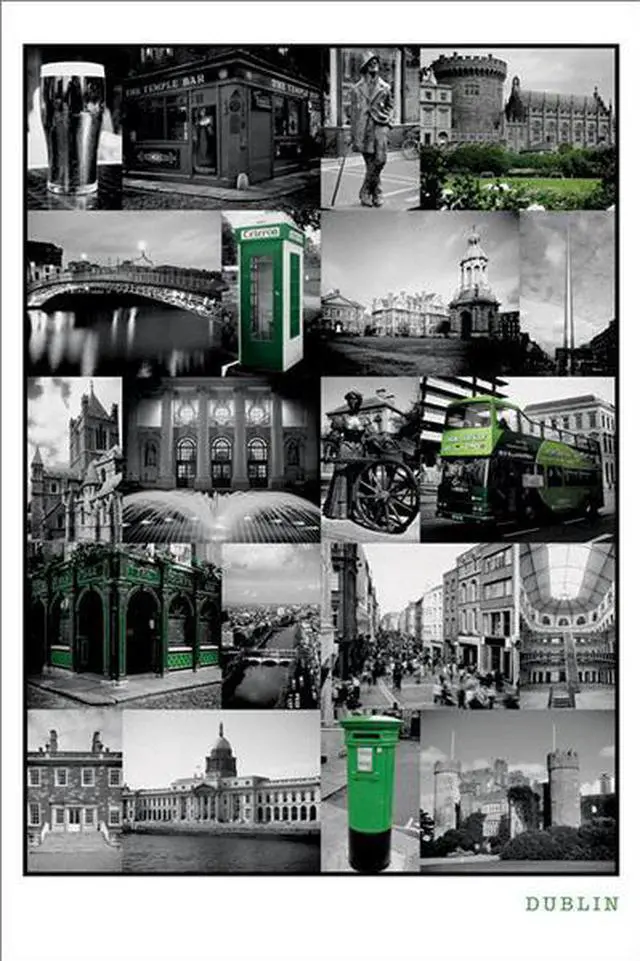 Main image of Dublin - Collage Poster Print (22 x 34)