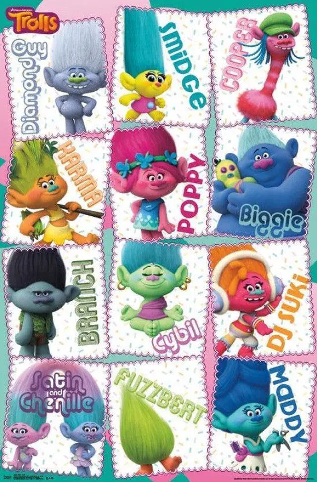 Main image of Trolls - Grid Poster Print (22 x 34)