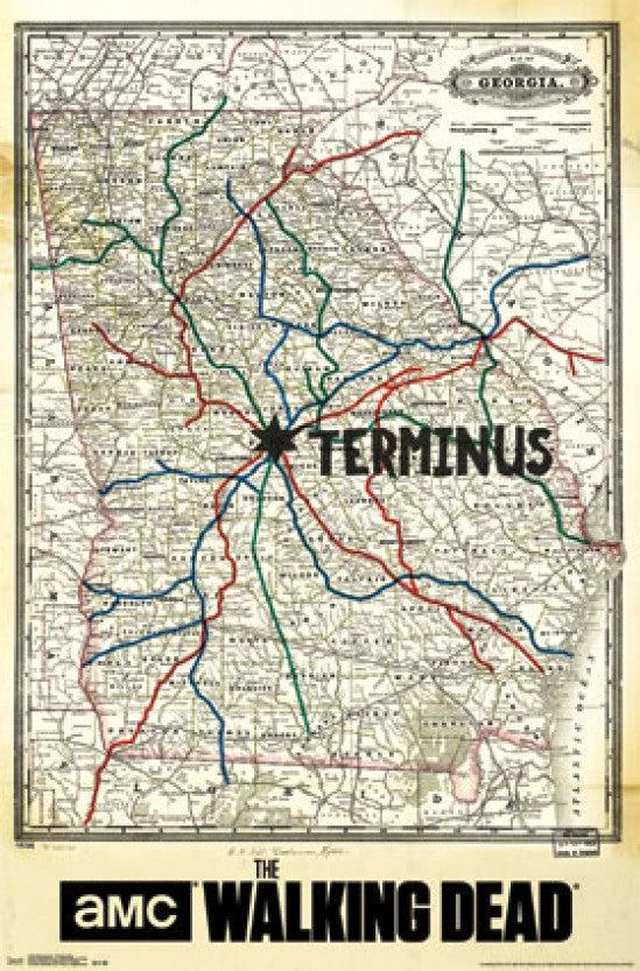Main image of Walking Dead - Terminus Map Poster Print (24 x 36)