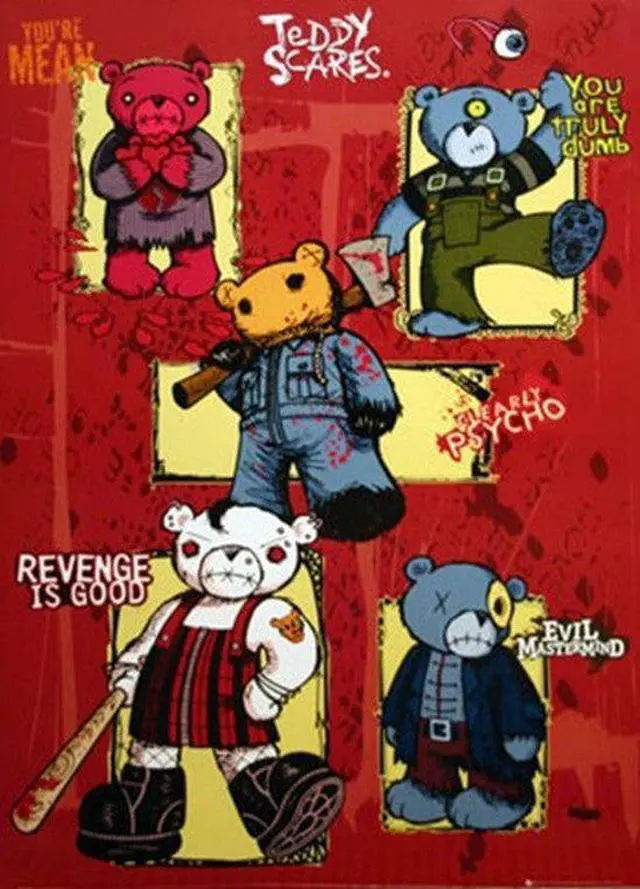 Main image of Teddy Scares Poster Print (22 x 34)