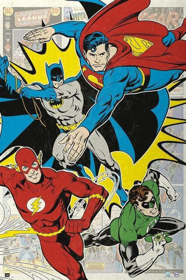 Main image of Dc Comic 4 Superheroes Dcorg Poster (24 x 36)