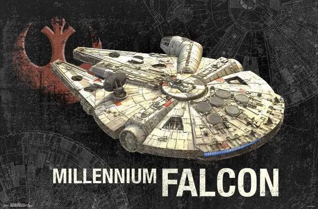 Main image of Star Wars - Millennium Falcon Poster Print (34 x 22)