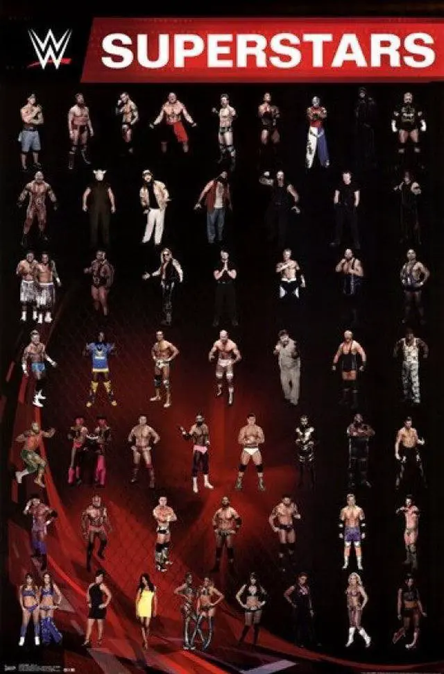 Main image of WWE - Grid 14 Poster Print (24 x 36)