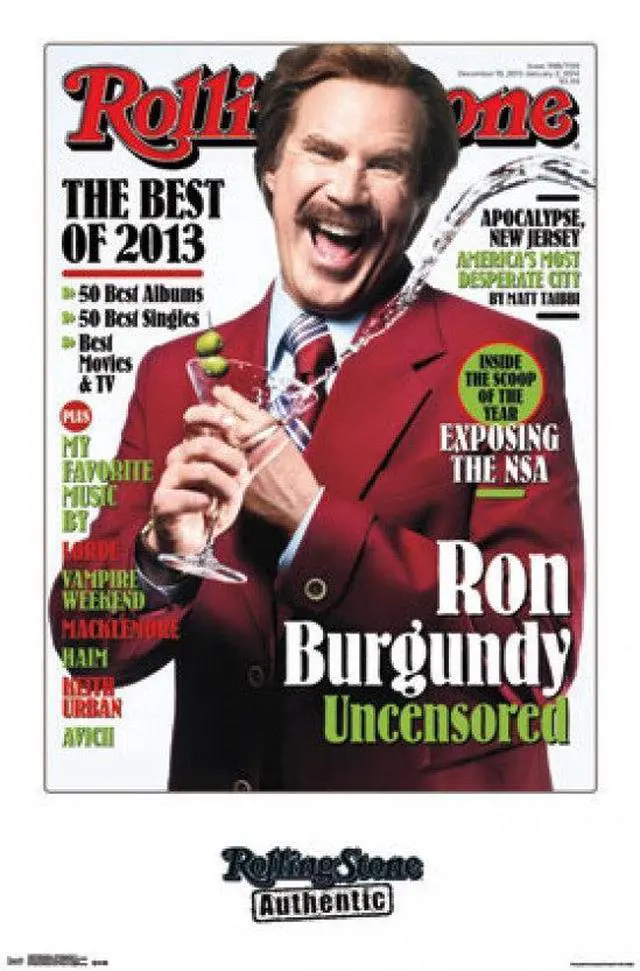 Main image of Rolling Stone - Ron Burgundy 13 Poster Print (24 x 36)