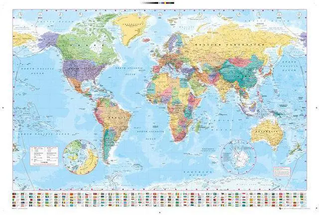 Main image of World Map 2015 Poster Print (22 x 34)