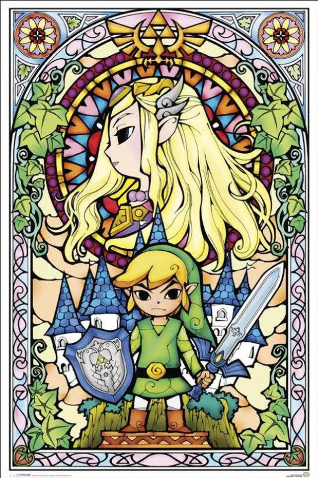 Main image of Zelda - Stained Glass Poster Print (24 X 36)