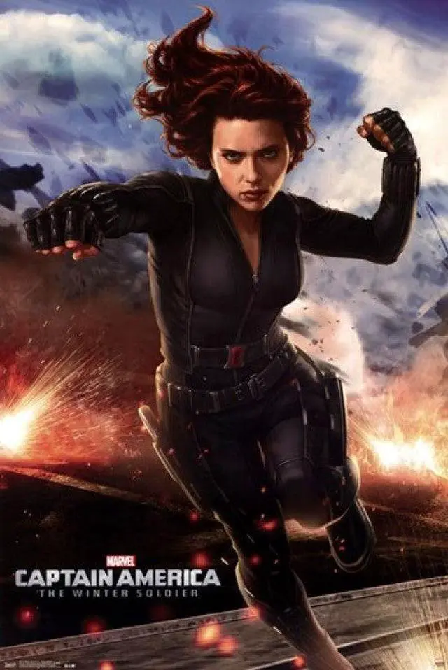Main image of Captain America 2 The Winter Soldier - Black Widow Poster Print (24 x 36)