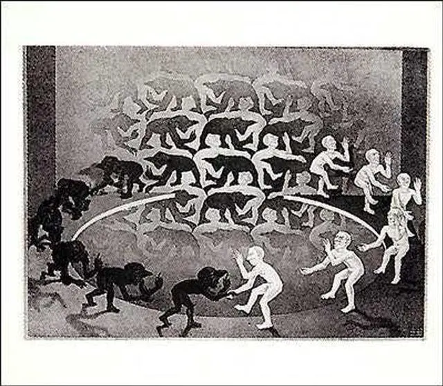 Main image of Encounter - M.C. Escher Poster Print (26 x 22)
