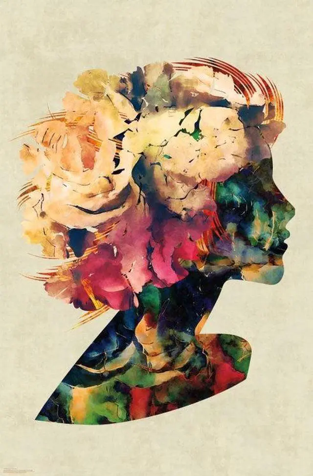 Main image of Floral - Woman Poster Print (22 x 34)