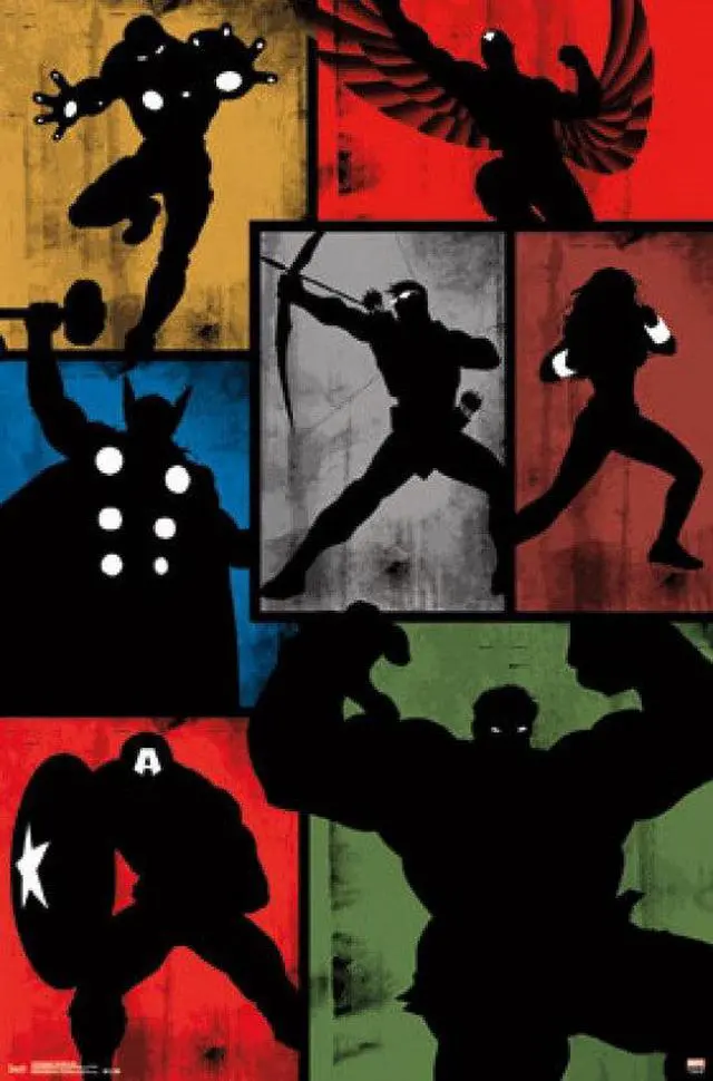 Main image of Avengers - Simplistic Grid Poster Print (22 x 34)