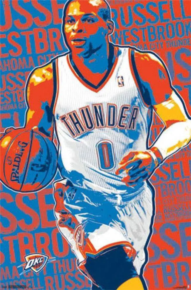 Main image of Oklahoma City Thunder - R Westbrook 13 Poster Print (24 x 36)