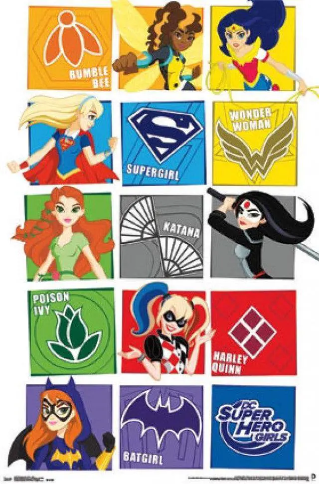 Main image of DC Super Hero Girls - Grid Poster Print (22 x 34)