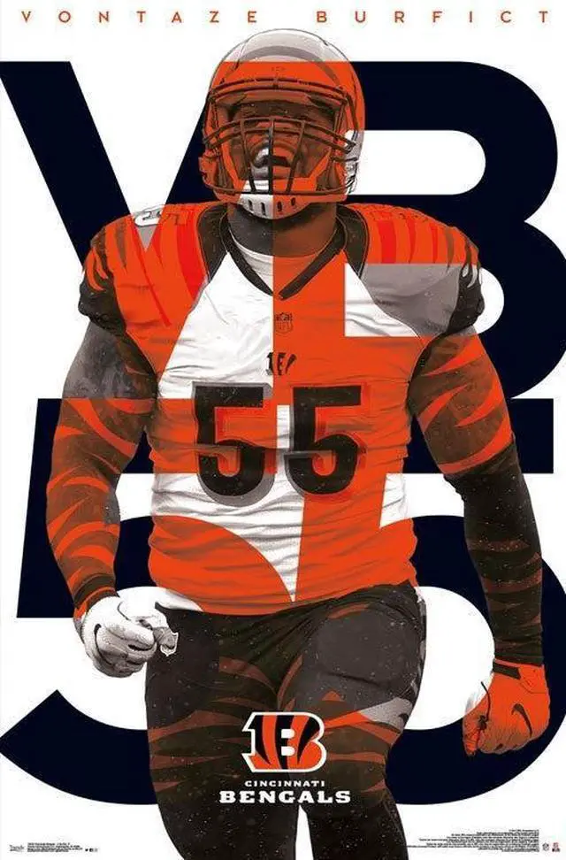 Main image of Cincinnati Bengals - Vontaze Burfict Poster Print (22 x 34)