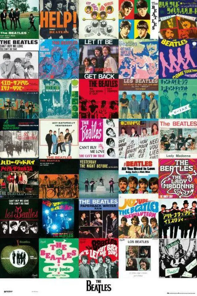 Main image of Beatles- Singles Poster Print (22 x 34)