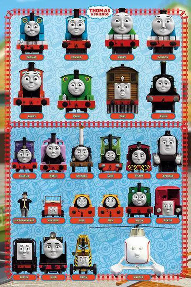 Main image of Thomas And Friends Characters Poster Print (22 x 34)