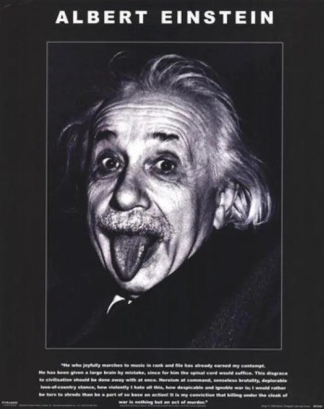 Main image of Albert Einstein - Tongue Quote Poster Print (16 x 20)