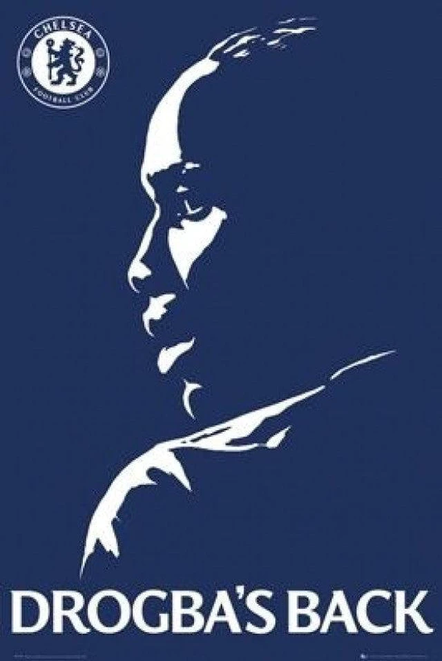Main image of Chelsea FC Didier Drogba's Back Poster Print (22 x 34)