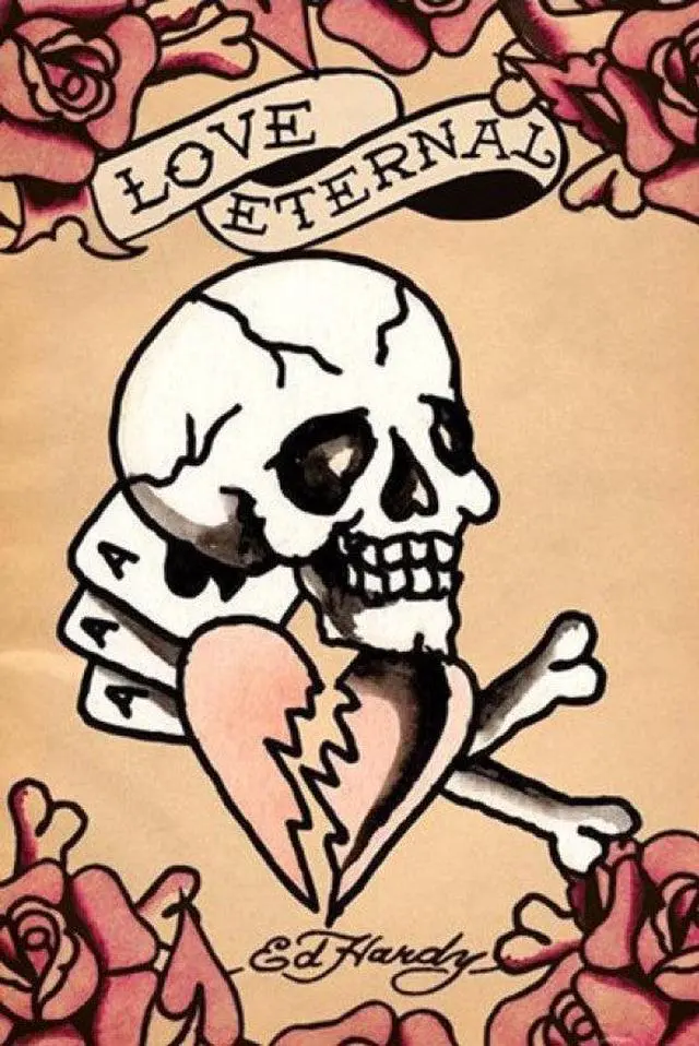 Main image of Love Eternal Poster by Ed Hardy (24 x 36)
