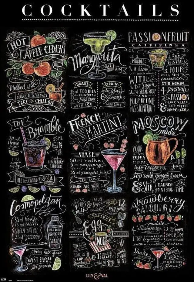 Main image of Lily & Val Cocktails Poster (24 x 36)
