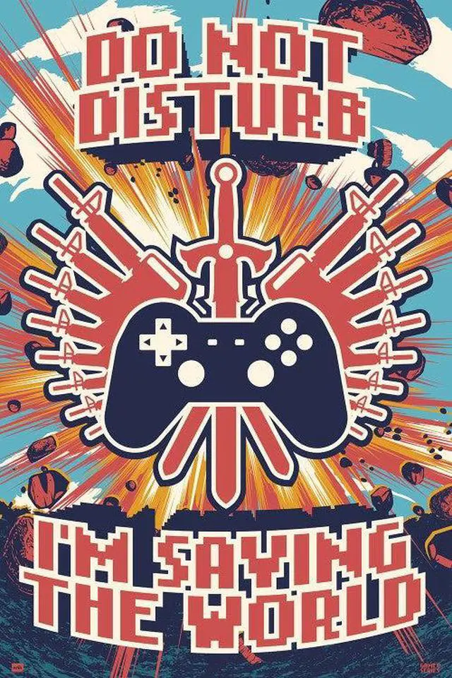 Main image of Gamer Saving The World Poster Print (24 x 36)
