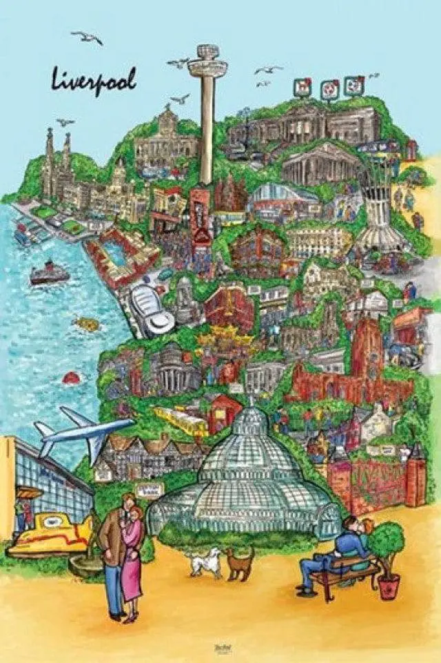 Main image of Liverpool Sketch Poster Print (22 x 34)