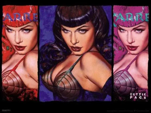 Main image of Bettie Page - Colors Poster Print (20 x 16)