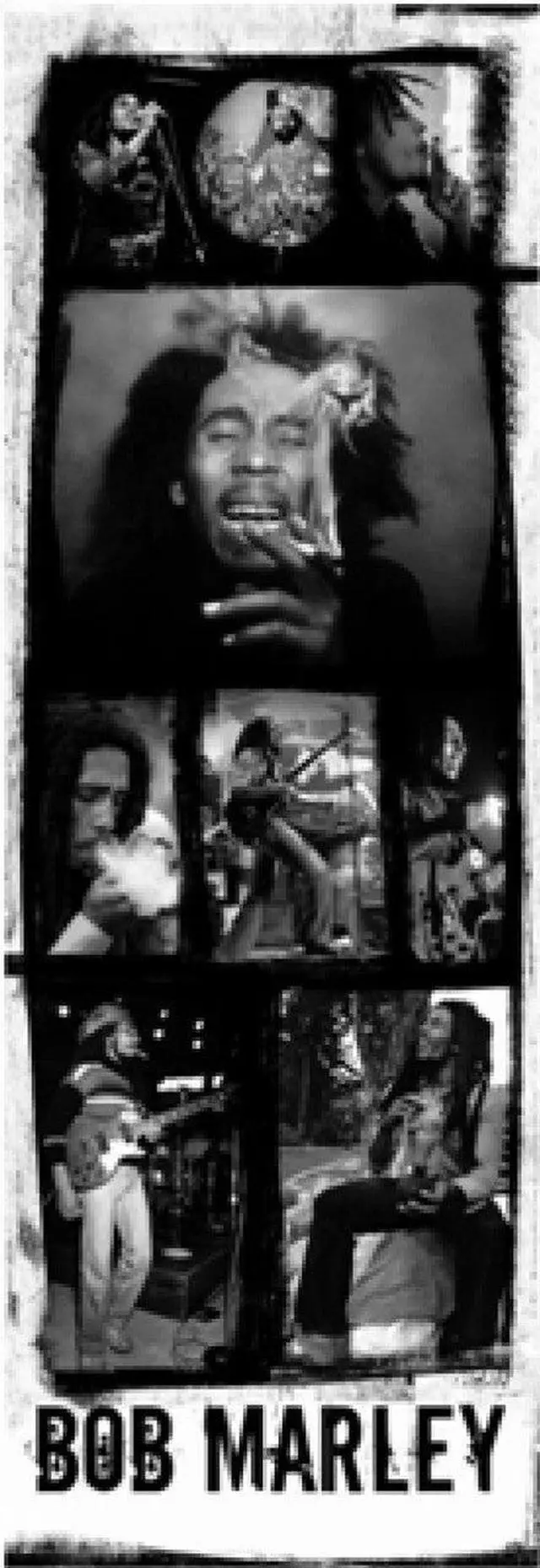 Main image of Bob Marley - Black & White Collage Poster Print (21 X 62)