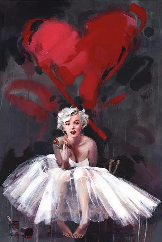 Main image of Marilyn Monroe - Paint Poster Print (22 x 34)