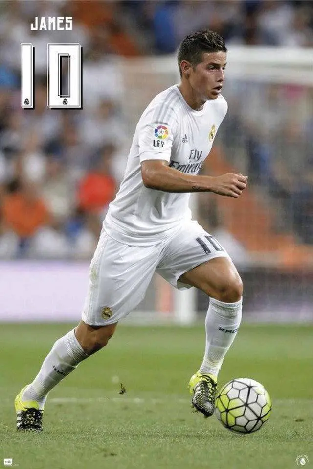 Main image of Real Madrid 2015-2016 James Action Poster (24 x 36)