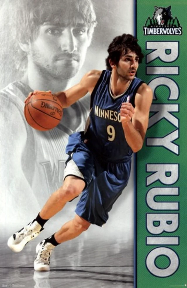 Alt view image 2 of 4 - Minnesota Timberwolves - Ricky Rubio Poster Print (24x36)