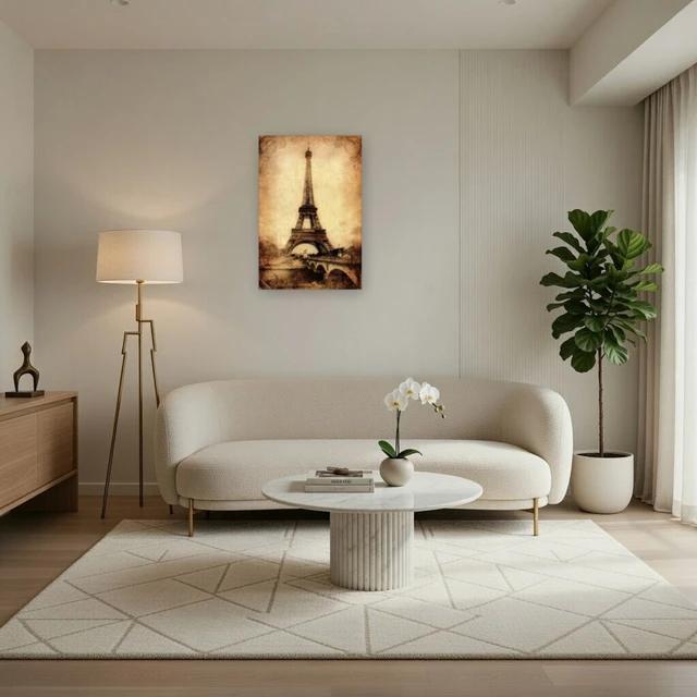 Alt view image 3 of 4 - Eiffel Tower Rustic Poster Print - 22 x 34