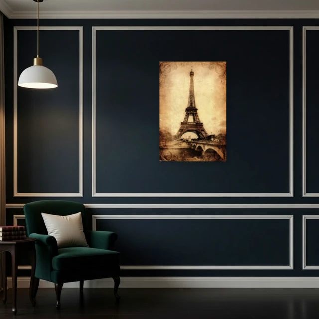 Alt view image 4 of 4 - Eiffel Tower Rustic Poster Print - 22 x 34