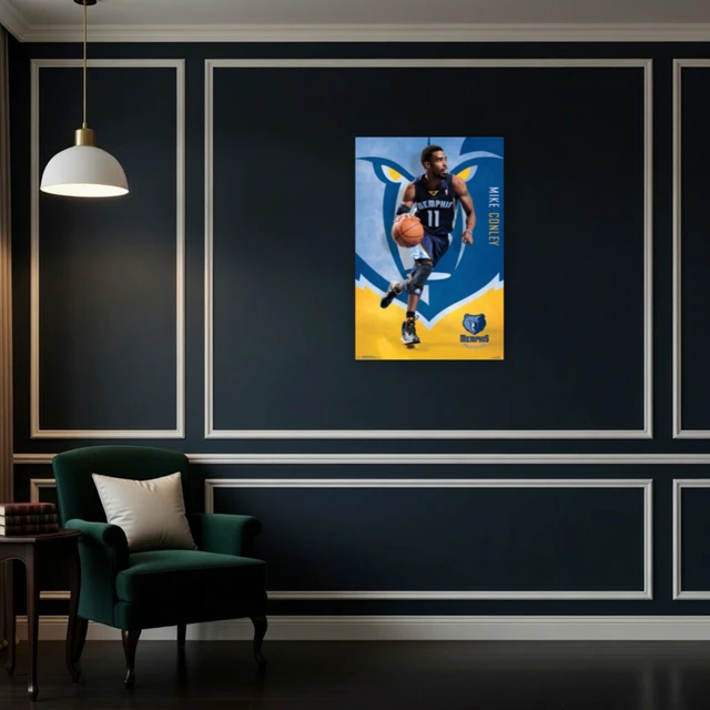 Alt view image 4 of 4 - Memphis Grizzlies M Conley 13 Poster Print