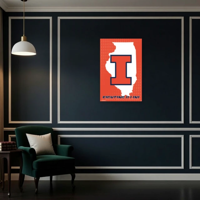 Alt view image 4 of 4 - University of Illinois Logo Poster Print - 24x36