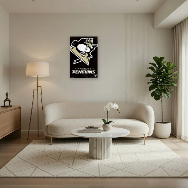 Alt view image 3 of 4 - Pittsburgh Penguins Logo Poster Print - NHL Team Spirit Decor