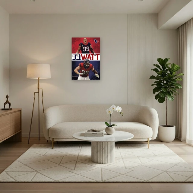 Alt view image 3 of 4 - JJ Watt Houston Texans Poster Print - 24x36