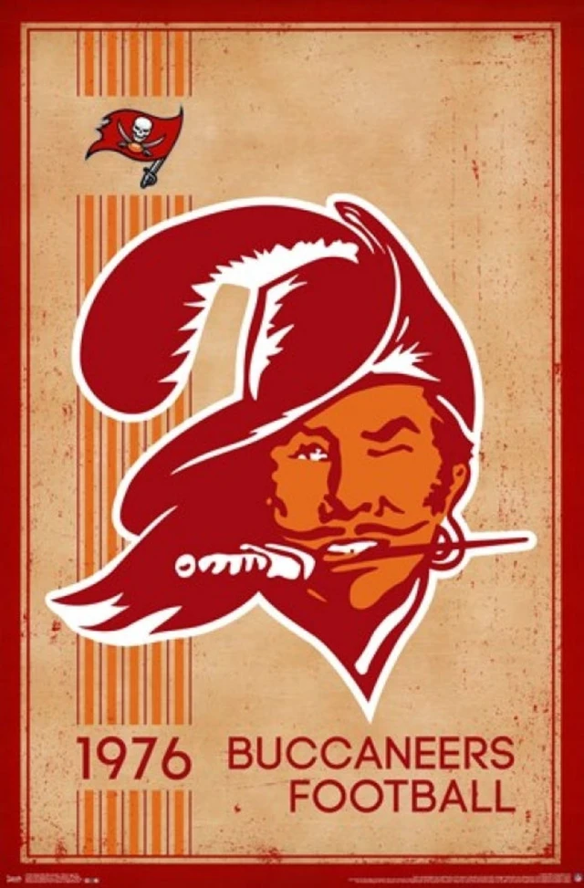 Alt view image 2 of 4 - Tampa Bay Buccaneers Retro Logo Poster Print - 22x34