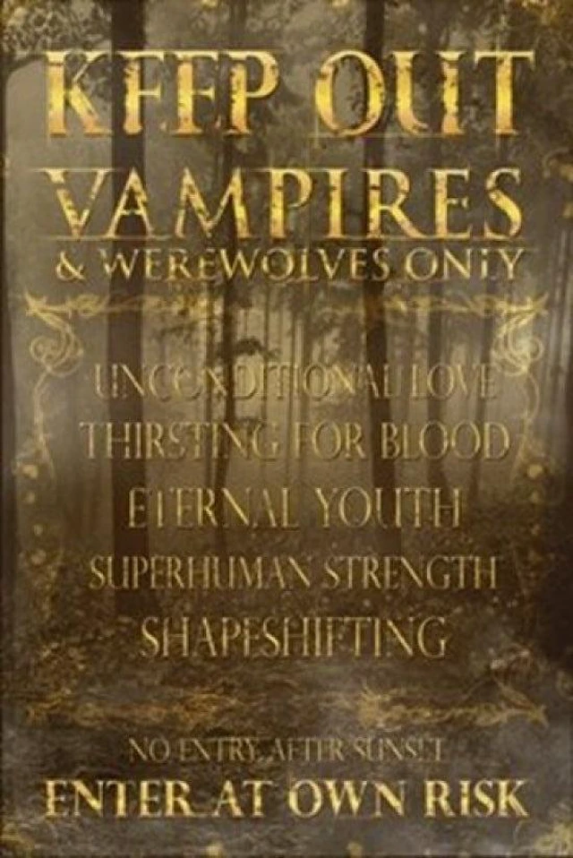Main image of Keep Out - Vampires and Werewolves Only Poster Art