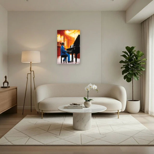 Alt view image 3 of 4 - Jazz Piano Poster - Captivating Art for Music Lovers
