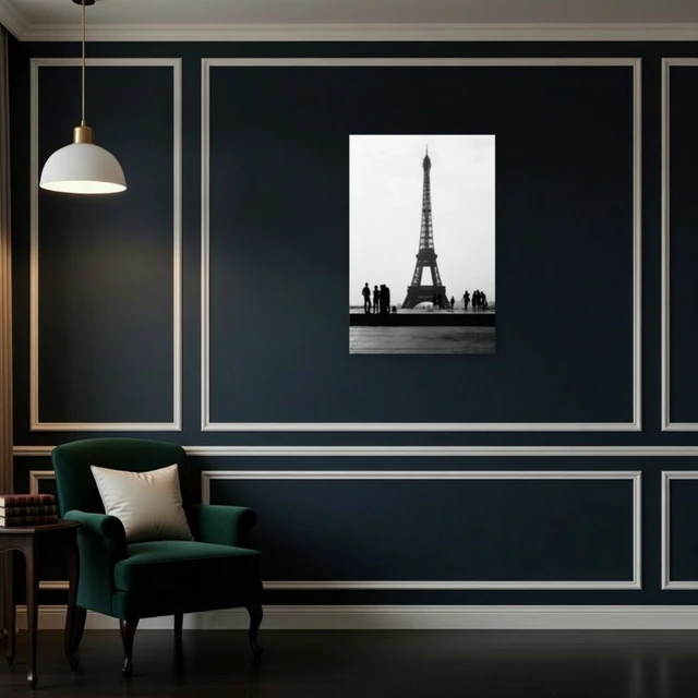 Alt view image 4 of 4 - Eiffel Tower Black & White Poster Art Print (24 x 36)