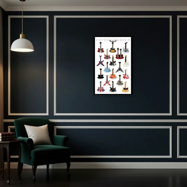 Alt view image 4 of 4 - Guitar Heaven Door Poster - Vibrant Music Decor (21 x 62)