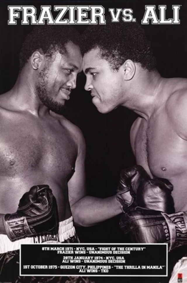 Alt view image 2 of 4 - Muhammad Ali vs. Joe Frazier Results Poster - 24 x 36